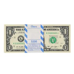 Pack of (100) Consecutive 2013 $1 Federal Reserve STAR Notes Dallas