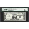 Image 1 : 1957A $1 Silver Certificate Note Fr.1620 PMG Superb Gem Uncirculated 67EPQ