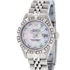 Image 3 : Rolex Ladies Stainless Steel Pink MOP Pyramid Diamond Datejust Wristwatch