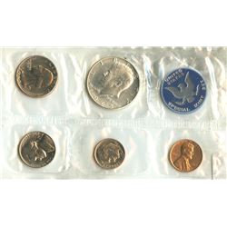 USA; 1965 1¢ to 50¢ proof like set with blue mint token.