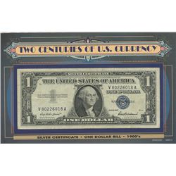 USA; 1957 $1 & 2006 $1 two centuries of US currency set, VF to AU for grades.