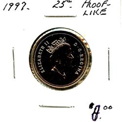 1997 25¢ Silver Proof like