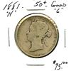 Image 1 : 1881H 50¢ G+