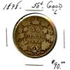 Image 1 : 1898 50¢ G+