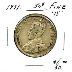 1931 50¢ F+