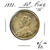 Image 1 : 1931 50¢ F+