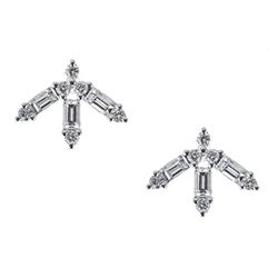 0.5 ctw Diamond Earrings - 18KT White Gold