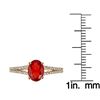 Image 4 : 0.87 ctw Fire Opal and Diamond Ring - 14KT Yellow Gold