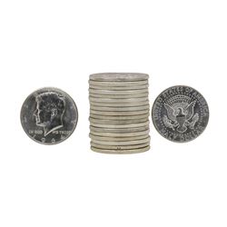 Roll of (20) Brilliant Uncirculated 1964 Kennedy Half Dollar Coins