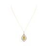 Image 1 : 5.00 ctw Colored Stone And Diamond Pendant & Chain - 14KT Yellow Gold