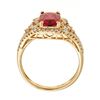 Image 3 : 1.72 ctw Rubellite and Diamond Ring - 14KT Yellow Gold