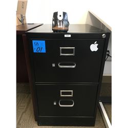 2 Drawer legal black filing Cabinet with Electric Pencil Sharpener
