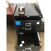 Image 2 : 2 Drawer legal black filing Cabinet with Electric Pencil Sharpener
