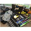 Image 5 : Soft Ball equipment set with 5 bats & 8 balls including 2 bags of uniforms w/ bases,/Lawn Darts,/Vol