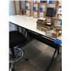 Image 1 : Safco adjustable drafting/work table with adjustable mesh back chair on wheels