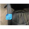 Image 2 : Black leather office chair, adjustable on wheels