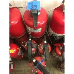 2 @ 20lbs with 3 @ 5lbs fire extinguisher charged