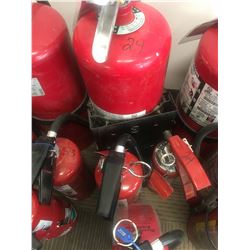 3 @ 20lbs with 3 @ 5lbs fire extinguisher charged