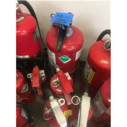 4 @ 20lbs with 3 @ 5lbs fire extinguisher charged