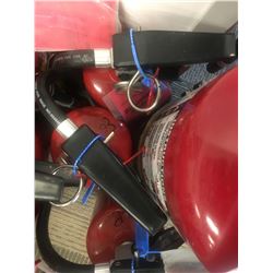 6 @ 20lbs with 3 @ 5lbs fire extinguisher charged