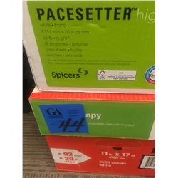 Copy paper, 4 cases one part case 8 1/2x11, 11x17