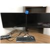 Image 1 : Insignia Double Monitor with stand, keyboard, mouse