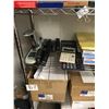 Image 3 : 6 rows of various office supplies, writing paper, envelopes, staplers, pens, clips, markers, tape an