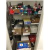 Image 4 : 6 rows of various office supplies, writing paper, envelopes, staplers, pens, clips, markers, tape an
