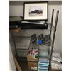 Image 7 : 6 rows of various office supplies, writing paper, envelopes, staplers, pens, clips, markers, tape an