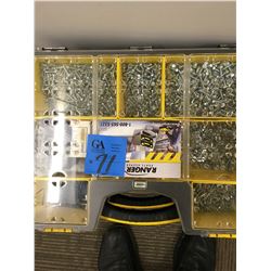 Ranger 3pc tool caddy, one empty, one with various nuts and bolts, one with screws