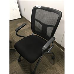 2 Black back mesh office chairs