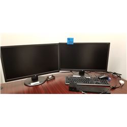 2 - HP Monitors 24UH, dock, keyboard, mouse