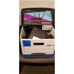 Box of 5 Shoretel 230 Landline Telephones, Nighthawk Ac1900 Smart Wi-Fi Router