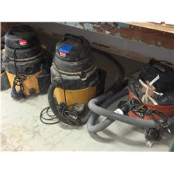 2 Shop Vacs, 1- Rigid Plus Filters + Bags