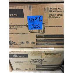 Holly LED Wall Pack Outdoor Lighting MOD. WPM-X-040-45XX 6 Lights. Commerical