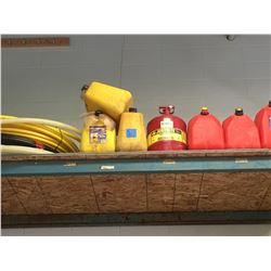 Top Shelf, A118 GAS Cans, 3/4" Fuel hose Yellow, 1" Black 3/4" Pex water line.