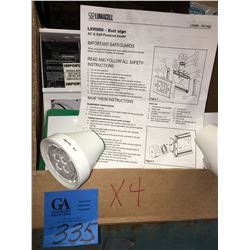 Stanpro PRMS - 10-360, Emerg Exit Light w/ Batteries Sold as Set of 4