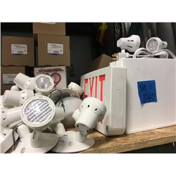 Approx 20 Entry & Exit Double Lumacell Lights and 1 emergency light and 1 backlit exit light