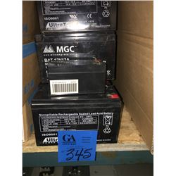 Approx 16 non spillable rechargeable lead acid batteries