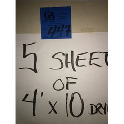 5-Sheets 5x10 Drywall Plus 6-8' + 5-4' Flourescent Lighting New In Boxes
