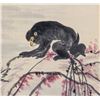 Image 3 : SUN QIFENG Chinese b.1920 Watercolor Monkey Scroll