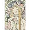 Image 1 : ALPHONSE MUCHA Czech 1860-1939 Gouache on Paper