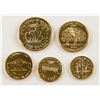 Image 2 : 1999 US Copper Plated Zinc Coins 5 Assorted