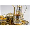 Image 2 : KUBACHI Silver Enameled & Gilt Tea 16-Piece Set
