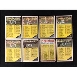 1961 Topps Baseball Checklist Card Lot