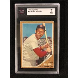 1962 TOPPS #50 STAN MUSIAL (7 NM) KSA GRADED