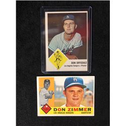 BASEBALL TRADING CARDS LOT (DRYSDALE/ ZIMMER)