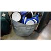 Image 2 : GALVANIZED WASH BIN WITH NEW CLEAN FUNNELS