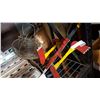 Image 1 : SANDWICH MAKER, COPPER BUCKET, WIRE STAND, AND WOOD ROAD RUNNER
