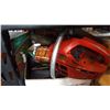 Image 2 : ELECTRIC POWER WASHER, CRAFTSMAN GAS CHAINSAW, BOX OF TRANSISTORS AND ELECTRICAL HARDWARE, BATTERY C